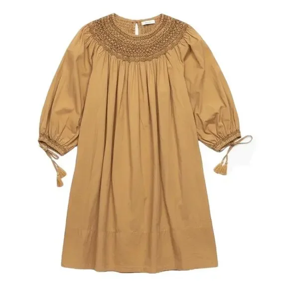 Doen | Dresses | Doen Theda Wheat Gold Mini Dress Size Xs | Poshmark